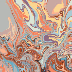 Liquid Swirl abstract geometric texture with random wavy shapes and lines in light warm colors