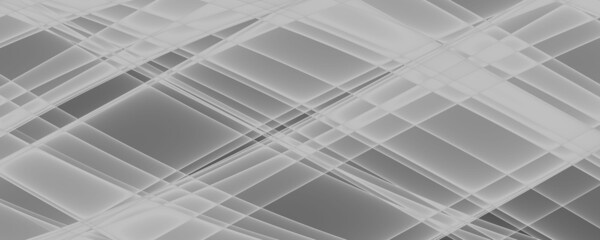 Abstrakter Hintergrund Banner 8K  hell, dunkel, Monochrome, schwarz, weiß, grau Strahl, Laser, Nebel, Streifen, Gitter, Quadrat, Verlauf