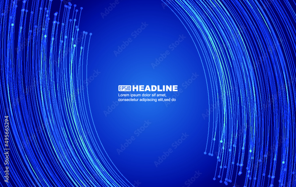 Poster blue technology particle lines internet technology big data texture background