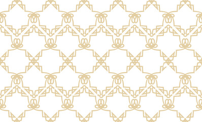 Abstract arabesque seamless pattern. Linear floral geometric line ornament. Artistic backdrop in arab asian decorative style
