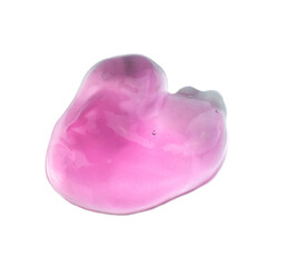 The structure of the pink gel on a white background, isolate