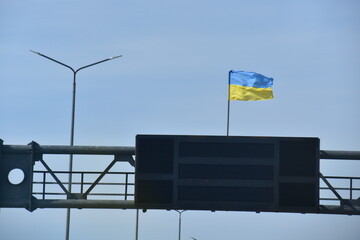 Fototapeta na wymiar Ukraine, Lutsk, Volyn, March 28, 2022 war posters, banners on the streets,