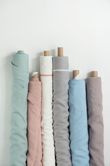 Different colors fabric linen rolls