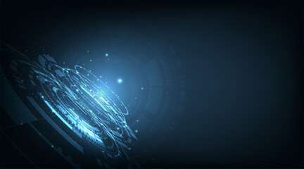Futuristic Circular digital technology background. Vector technology  background design.