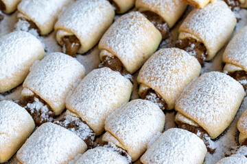 Apple cookies. Cookies made with applesauce inside. close up