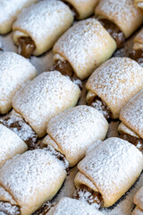 Apple cookies. Cookies made with applesauce inside. close up. local name elmali kurabiye