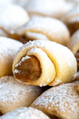 Apple cookies. Cookies made with applesauce inside. close up