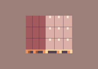 Shipment and delivery flat illustration.