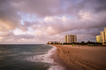 pompano beach in early morning