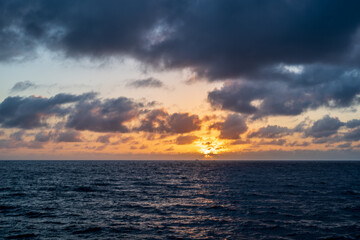 sunrise over the ocean