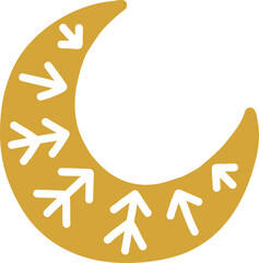 Moon illustration decorative element, vector object