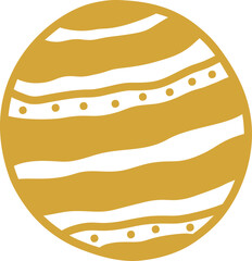 jupiter illustration, planet vector object