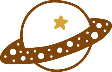 saturn illustration, planet vector object © qilli