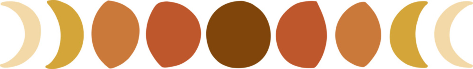 lunar illustration, moon decorative object © qilli