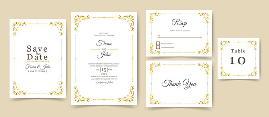 wedding invitation with beautiful border design.