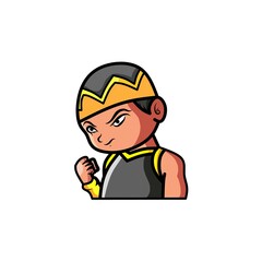 angry little boy character design