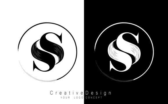 SS letter logo design template vector