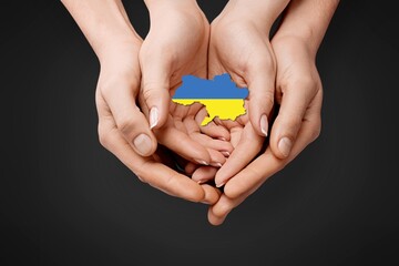 A ukraine country for ukraine flag in hand.