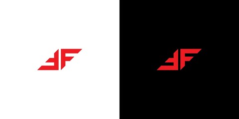 Unique and modern FF initials logo design