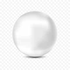 Realistic natural pearl, jewelry vector illustration