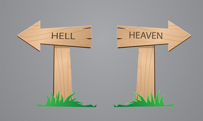 vector illustration, signboard, wooden board