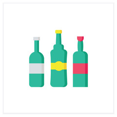 Bar location flat icon. Map pointer. Bar navigation pinpoint. Geolocation. Cocktail party and drinking establishment concept. 3d vector illustration