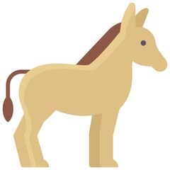 Donkey icon, Holy week related vector illustration