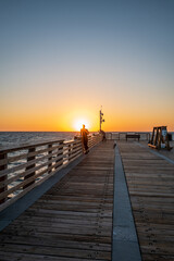 Fototapeta na wymiar sunrise on the pier