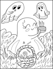Halloween coloring pages for adults