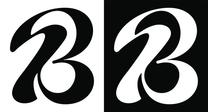 luxury urban monogram letter B vector logo