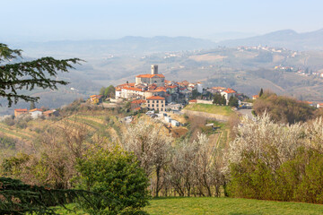 Smartno village in slovenian region Brda - obrazy, fototapety, plakaty