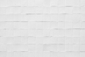 Fototapeta premium Ceramic tiles texture. White ceramic tiles background, closeup, 3d, copy space