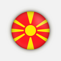 Obraz premium Country North Macedonia. North Macedonia flag. Vector illustration.