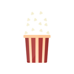 popcorn icon on a white background, vector illustration