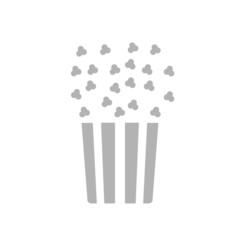 popcorn icon on a white background, vector illustration
