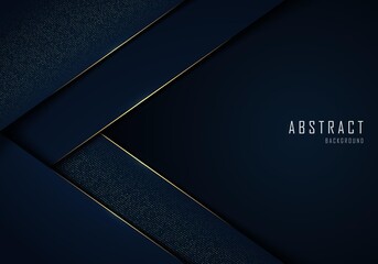 Abstract luxury gold template design with blue template.