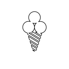 ice cream icon, vector illustration