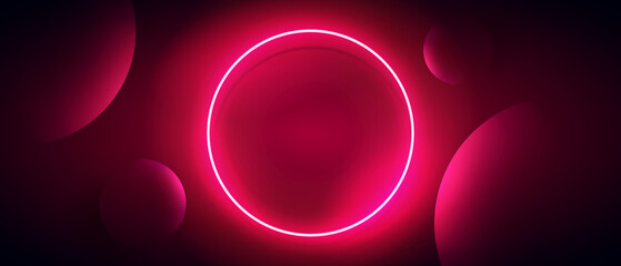Red Light Neon Ring Background