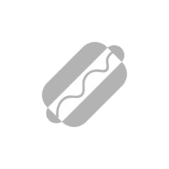 hot dog icon on a white background, vector illustration