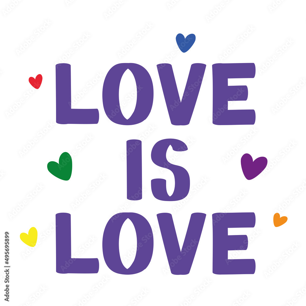 Poster love is love message