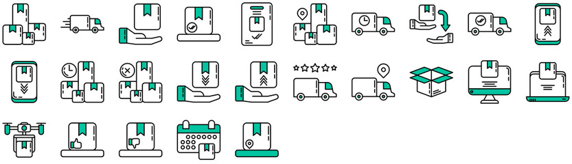 delivery icon set