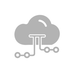 cloud storage icon, cloud concept, internet, vector illustration