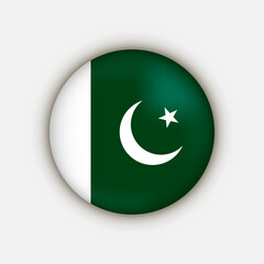 Country Pakistan. Pakistan flag. Vector illustration.