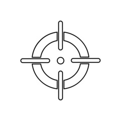 sight icon, sniper scope, on a white background, vector illustration