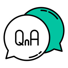 question and chat bubble