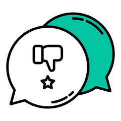 bad feedback and chat bubble