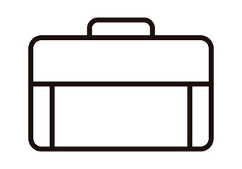 Icono negro de maleta en fondo blanco.
