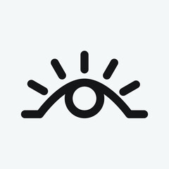 Simple eye, look, visible, see, view, or watch icon for website or app icon design