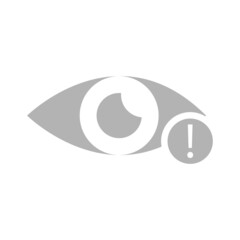 danger to sight icon, warning concept, vector illustration
