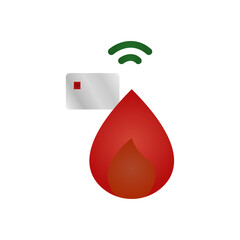 Fototapeta premium fire safety system icon, flame, vector illustration